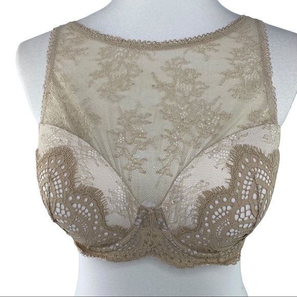 Victoria's Secret tan/nude Dream Angels lined demi bralette. 32 DD - Picture 1 of 6